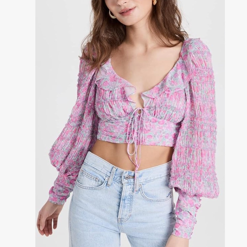 FOR LOVE & LEMONS Saylor blouse NWT size small